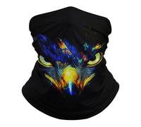 Scaldacollo Uomo Donna Black Magical Eagle Ghetta da Collo Traspirante Cerchietto per Capelli Antiscivolo Sciarpa A Tubo, per Sports, Estivo, Campeggio, Bambini, 26x30cm