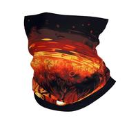 Scaldacollo Uomo Donna Burning Tree of Life Bandana Antiscivolo Headwrap Traspirante Sciarpa A Tubo, per Sports, Yoga, Escursionismo, 26x30cm