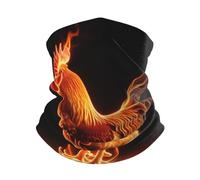 Scaldacollo Uomo Donna Colorful Fire Rooster Headwrap Antivento Sciarpa al Collo Elastico Sciarpa A Mezza Faccia, per attività, Yoga, Arrampicata, Escursionismo, 26x30cm