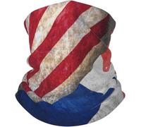 Scaldacollo Uomo Donna Combined Dominican Republic And USA Flag Ghetta Elastico Sciarpa A Tubo Multiuso Decorazione Facciale, per Donna, attività, Outdoor, 26x30cm