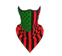 Scaldacollo Uomo Donna Frican America Flags Sciarpa A Tubo Multiuso Fascia per Capelli Elastico Headwrap, per Yoga, Pesca, attività, 24x51cm