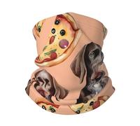 Scaldacollo Uomo Donna German Shorthaired Pointer Pizza Sciarpa A Tubo Elastico Ghetta Multiuso Cerchietto per Capelli, per Bambini, Estivo, Donna, Motocicletta, 26x30cm