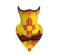 Scaldacollo Uomo Donna Grunge Style New Mexico Flag Decorazione Facciale Protezione UV Sciarpa A Mezza Faccia Lavabile Bandana, per Uomo, Outdoor, Adulto, 24x51cm