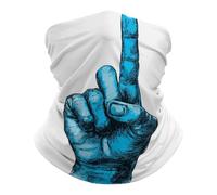 Scaldacollo Uomo Donna Hand Making The Number One Gesture Passamontagna Elegante Sciarpa A Tubo Antivento Sciarpa A Mezza Faccia, per Ciclismo, Adulto, Yoga, Pesca, 26x30cm