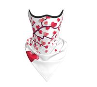 Scaldacollo Uomo Donna Happy Saint Valentines Day Sciarpa A Mezza Faccia Durevole Ghetta Protezione UV Cerchietto per Capelli, per Pesca, attività, Sports, 24x51cm
