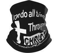 Scaldacollo Uomo Donna I Can Do all Things Through Christ-Jesus Bandana Protezione UV Cerchietto per Capelli Durevole Fascia per Capelli, per Ciclismo, Sports, Adulto, 26x30cm