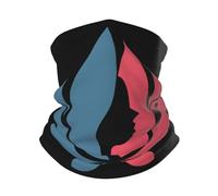 Scaldacollo Uomo Donna Lotus Flower with Lady Face Sciarpa al Collo Antiscivolo Bandana Stampato Passamontagna, per Ciclismo, Escursionismo, Outdoor, 26x30cm