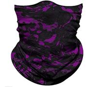 Scaldacollo Uomo Donna Pure Black Purple Passamontagna Lavabile Bandana Antivento Ghetta da Collo, per Donna, Sports, Pesca, 26x30cm