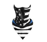 Scaldacollo Uomo Donna Thin Blue Line Black Flag Bandana Durevole Sciarpa A Tubo Antipolvere Cerchietto per Capelli, per Ciclismo, Campeggio, attività, 24x51cm
