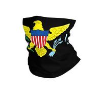 Scaldacollo Uomo Donna U.S. Virgin Islands National Flag Sciarpa A Tubo Unisex Fascia per Capelli Lavabile Copricapo A Mezza Faccia, per Yoga, Sports, Escursionismo, 26x30cm