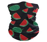 Scaldacollo Uomo Donna Watermelon Tropical Summer Fruit Red Sciarpa A Mezza Faccia Unisex Bandana Antivento Ghetta da Collo, per Yoga, Pesca, Estivo, 26x30cm