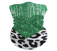 Scaldacollo verde bianco nero stampato arte caldo/freddo protezione UV design unico maschere per ciclismo, lavoro, snowboard