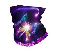 Scaldacollo viola con stampa farfalla ultra morbida, elastica ghetta per il collo invernale scaldacollo per uomo e donna