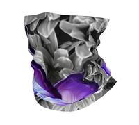 Scaldacollo viola con stampa farfalla ultra morbida, elastica ghetta per il collo invernale scaldacollo per uomo e donna