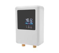Scaldacqua elettrica 4500 W, 14,5 x 7,1 x 21,6 cm, con termostato intelligente e telecomando, scaldabagno istantaneo da 240 V, per cucina, bagno e camper, bianco
