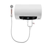 Scaldacqua Elettrico Scaldacqua Elettrico Digitale Orizzontale 50 litri Riscaldatore acqua istantaneo Con unità doccia e tubo 220 V Bianco