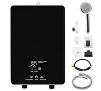 Scaldacqua istantanea, 5500 W, 220 V, scaldabagno elettrico senza serbatoio con LED, elettronico, scaldabagno per doccia, bagno, cucina