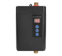 Scaldacqua istantanea da 5000 W, da 5 l, con telecomando, scaldabagno con display digitale, zona di riscaldamento 30-55 °C, per cucina, bagno e ristorante, nero