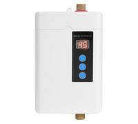 Scaldacqua istantanea elettrico, 5000 W, senza serbatoio con telecomando e schermo LED, temperatura costante intelligente, IPX4, per cucine, bagni