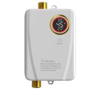 Scaldacqua istantanea elettronico, 3500 W 220V Scaldacqua Istantaneo a Parete Mini Scaldabagno Istantaneo Elettrico con Display LED Della Temperatura, scaldabagno elettrico per Cucina e Bagno