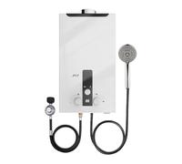 Scaldacqua istantanea per doccia, 6 l/12 l, 12 kW/24 kw LPG propano, scaldabagno a gas, portatilità, display a LED, scaldabagno a gas per campeggio, roulotte e casa (12 l)