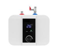 Scaldacqua istantaneo, 1500 W elettrico 220 V cucina, scaldabagno elettrico con indicatore LED e regolatore di temperatura (0-65 ℃), mini scaldabagno 6L IPX4, 33 x 23 x 24 cm