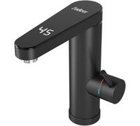 Scaldacqua istantaneo in acciaio inox, rubinetto elettrico con scaldabagno con indicatore digitale della temperatura, beccuccio girevole a 120 gradi, rubinetti elettrici per bagno, lavello della