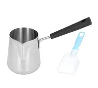 Scaldalatte in Acciaio Inossidabile da 350 Ml, Caffettiera, Pentola per Bollire il Latte, Pentola per Sciogliere il Burro, Bollitore per il Tè, Scaldalatte, Caffè Arabo Greco Cezve Briki, Mini Pentola
