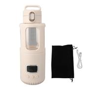 Scaldalatte Portatile da Viaggio, Scaldabiberon da 350 Ml per Latte Materno e Latte Artificiale, Scaldaacqua Istantaneo con Controllo Temperatura LED e Batteria da 10000 MAh