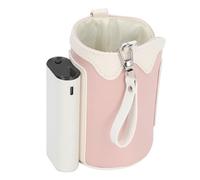 Scaldalatte USB, Scaldabiberon portatile Display digitale 21 marce Borsa scaldalatte universale ricaricabile regolabile per viaggi a casa (Rosa)
