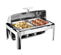 Scaldalibo grande volume, 18 l, scalda alimenti con bruciatore a spirito, 2 scalda buffet professionali per matrimoni, catering e feste
