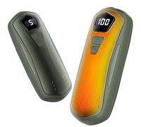 Scaldamani Ricaricabile,2 in 1 6000mAh Scalda Mani Portatile Elettrico, 5 Livelli di Riscaldamento,Scaldamani Usb Riutilizzabile,Regali di Natale per Campeggio All'aperto, Caccia,Raynauds (Verde)