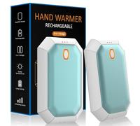 Scaldamani Ricaricabile, 2 x 4000 mAh, Riscaldatore Elettrico Portatile, Ideale per Sport All'aria Aperta, Campeggio, Caccia, Golf, I Migliori Regali Invernali per Donne, Uomini, Famiglia