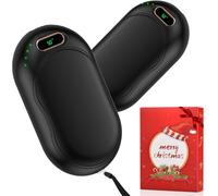 Scaldamani Ricaricabile 5000mAh Scaldamani Elettrico Magnetico Divis Riutilizzabile Scalda Mani Elettrici 3 Livelli di Riscaldamento Fino a 55℃ per Sport all'Aria Aperta e Regalo Invernale (Nero)