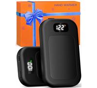 Scaldamani ricaricabili, confezione da 2, 6400 mAh, scaldamani elettrici AI, chip intelligenti AI 20 ore di calore sicuro, riscaldatore portatile tascabile, accessori per campeggio, caccia e golf