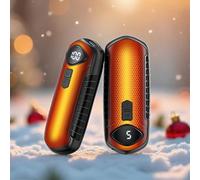 Scaldamani ricaricabili, confezione da 2, riscaldamento elettrico portatile 6000 mAh, formato tascabile, ultraleggeri e sottili, 5 livelli di riscaldamento fino a 55 °C, perfetti per il campeggio