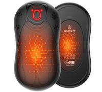 Scaldamani ricaricabili OUTJUT 2 Pezzi, 12000mAh USB Magnetico Scaldamani elettrici a riscaldamento lungo, Riscaldamento a 360°Adatti per sport all'aria aperta, Caccia, Campeggio, Regali festivi