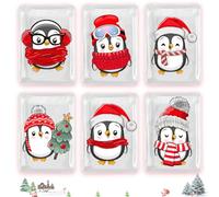 Scaldamani Riutilizzabile, 6 Pezzi Scaldamani Natalizi, Scaldaman-i per Bambini, Scaldaman-i Piegati Scaldatasche, Mini Riscalda Mani Gel Portatile, Regali Natalizi Invernali per Bambini Adulti