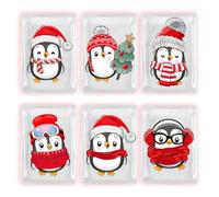 Scaldamani Riutilizzabile, 6 Pezzi Scaldamani per bambini, Scaldamani Pinguino, Mini Riscalda Mani Gel Portatile per Fredde Giornate Invernali, Ufficio, Viaggio