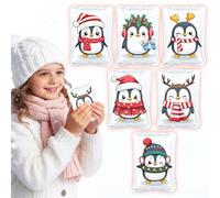 Scaldamani Riutilizzabile, 6 Pezzi scaldamani Portatile Pinguino, Scalda Mani Tascabili per Bambini e Adulti, Mini Scaldatasche Tascabili, Scaldamani Gel per Inverno Regali(B)