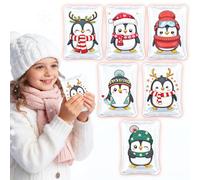 Scaldamani Riutilizzabile, 6 Pezzi scaldamani Portatile Pinguino, Scalda Mani Tascabili per Bambini e Adulti, Mini Scaldatasche Tascabili, Scaldamani Gel per Inverno Regali(A)