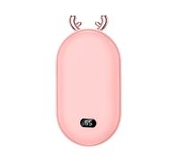 Scaldamani tascabili 2 in 1 Batteria 5200mAh Scaldamani rosa