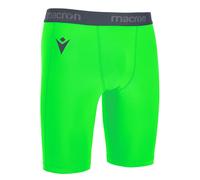 Scaldamuscoli Bermuda Macron Oak Short Undershort Training Elasticizz Verde Fluo