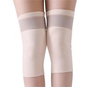 Scaldamuscoli in velcro, ginocchiere, maniche, scaldamuscoli, ghette for stivali, nastro magico, copriscarpe unisex, protezione for la cura delle calze Per Sci, Ciclismo, Danza, Corsa(30cm Beige,L)