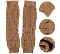 Scaldamuscoli unisex a maglia a trecce Calze lunghe lavorate a maglia