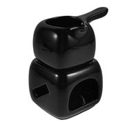Scaldaolio in Ceramica Nero Regolazione Precisa della Temperatura | Diffusione Aromatica, Uso Domestico e Regalo per Inaugurazione, Stile Elegante Decorativo, Finitura Nera
