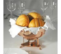 Scaldapane con piedistallo in rame stagnato diametro 24 cm composto da due pezzi rame