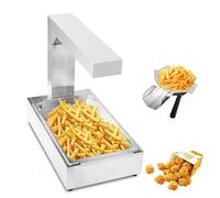Scaldapatatine commerciale 1000W con lampada riscaldante e acciaio inox, vassoio drenante per raccolta grassi, perfetto per buffet, fast food e cucine professionali