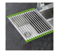 Scaldapiatti, accessorio da cucina pieghevole e multiuso, design salvaspazio pieghevole per campeggio e camper, adatto per lavello da 32-60 cm, compatto e comodo
