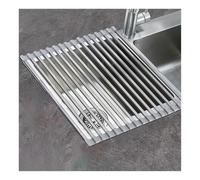 Scaldapiatti, accessorio da cucina pieghevole e multiuso, design salvaspazio pieghevole per campeggio e camper, adatto per lavello da 32-60 cm, compatto e comodo